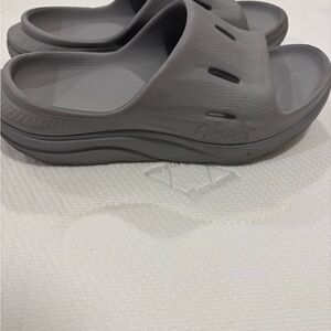 Hoka Gray Slide Sandals